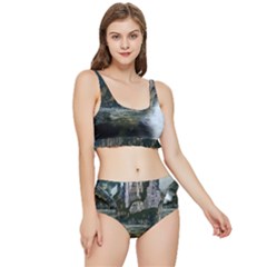 Sea-island-castle-landscape Frilly Bikini Set