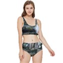 Sea-island-castle-landscape Frilly Bikini Set View1