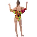 Color-background-structure-lines Drape Piece Swimsuit View2