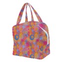 Multicolored Splashes And Watercolor Circles On A Dark Background Boxy Hand Bag View2
