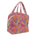Multicolored Splashes And Watercolor Circles On A Dark Background Boxy Hand Bag View3
