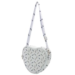 Gray Pencils On A Light Background Heart Shoulder Bag by SychEva