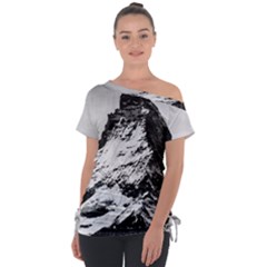 Matterhorn-switzerland-mountain Off Shoulder Tie-up Tee