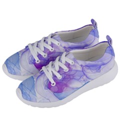 Purple And Blue Alcohol Ink  Women s Lightweight Sports Shoes