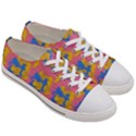 Abstract Painting Women s Low Top Canvas Sneakers View3
