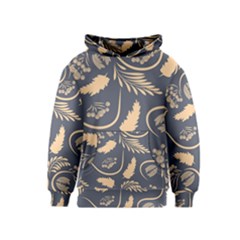 Folk Flowers Pattern  Kids  Pullover Hoodie