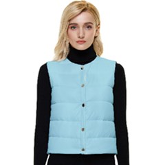 Funny Pugs  Cute Pets Women s Short Button Up Puffer Vest