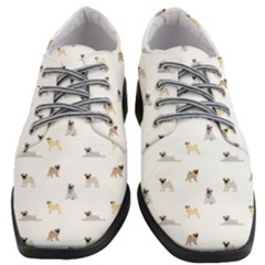 Funny Pugs Women Heeled Oxford Shoes by SychEva