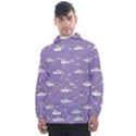 pug dog on a cloud Men s Front Pocket Pullover Windbreaker View1