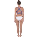 Blue 50s Cross Back Hipster Bikini Top  View2