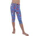 Blue 50s Kids  Lightweight Velour Capri Leggings  View1