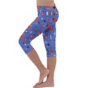 Blue 50s Kids  Lightweight Velour Capri Leggings  View2