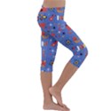 Blue 50s Kids  Lightweight Velour Capri Leggings  View3