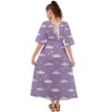 Cheerful Pugs Lie In The Clouds Kimono Sleeve Boho Dress View2
