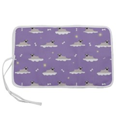 Cheerful Pugs Lie In The Clouds Pen Storage Case (s) by SychEva