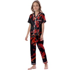  Kids  Satin Short Sleeve Pajamas Set