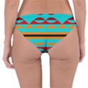 Shapes On A Blue Background Reversible Hipster Bikini Bottoms View2