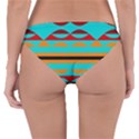 Shapes On A Blue Background Reversible Hipster Bikini Bottoms View4