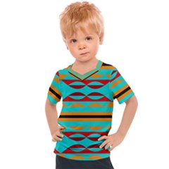 Shapes On A Blue Background Kids  Sports Tee