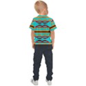 Shapes On A Blue Background Kids  Sports Tee View2