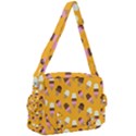 Ice cream on an orange background pattern                                                          Buckle Multifunction Bag View2