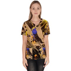 Before The Easter-1-5 Women s V-neck Scrub Top