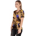 Before The Easter-1-5 Women s V-Neck Scrub Top View2