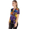 The Life Aquatic Women s V-Neck Scrub Top View2