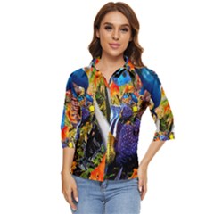 The Life Aquatic Women s Quarter Sleeve Pocket Shirt