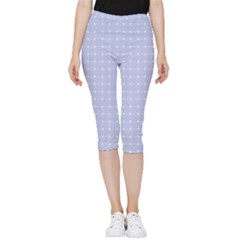 Lighblu Plaid Small Inside Out Lightweight Velour Capri Leggings 