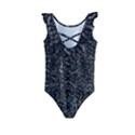 Dark Grunge Geometric Print Pattern Kids  Frill Swimsuit View2