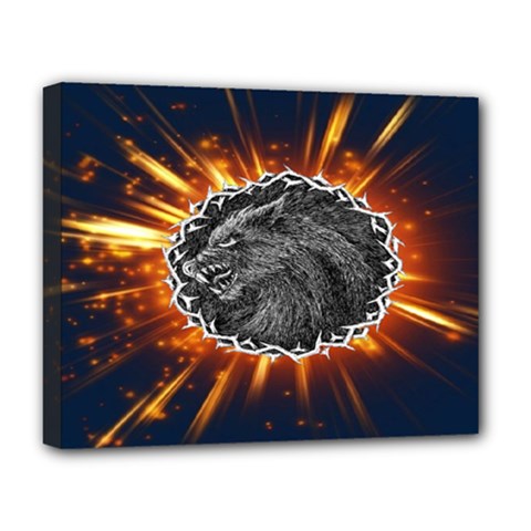 Beast Deluxe Canvas 20  X 16  (stretched)