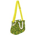 Yellow and green, neon leopard spots pattern Rope Handles Shoulder Strap Bag View2