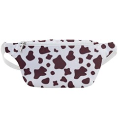 Brown Cow Spots Pattern, Animal Fur Print Waist Bag 