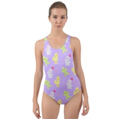 My Adventure Pastel Cut-out Back One Piece Swimsuit