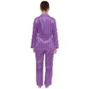 Rasberry Abstract Print Satin Long Sleeve Pajamas Set View2