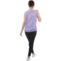 Arcade Dreams Lilac Mock Neck Chiffon Sleeveless Top View2