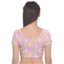 Pastel Adventure Velvet Short Sleeve Crop Top  View2