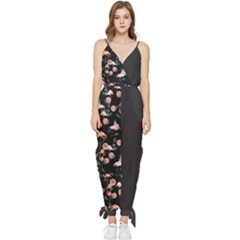 Flamingo Sleeveless Tie Ankle Jumpsuit
