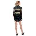 Dark Night Landscape Scene Long Sleeve Chiffon Shirt View2