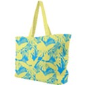 Yellow and blue leafs silhouette at sky blue Simple Shoulder Bag View1