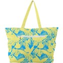 Yellow and blue leafs silhouette at sky blue Simple Shoulder Bag View3