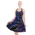 Unadjusted Tv Screen Halter Party Swing Dress  View1