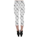 Grey Unicorn Sketchy Style Motif Drawing Pattern Capri Leggings  View2