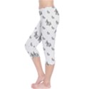 Grey Unicorn Sketchy Style Motif Drawing Pattern Capri Leggings  View3