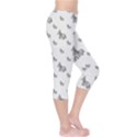 Grey Unicorn Sketchy Style Motif Drawing Pattern Capri Leggings  View4