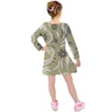 Folk flowers pattern Floral surface design Seamless pattern Kids  Long Sleeve Velvet Dress View2