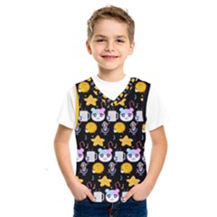 Cats Sun Stars Kids  Basketball Tank Top