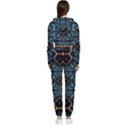 Blue pattern Cropped Zip Up Lounge Set View2