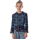 Blue pattern Kids  Frill Detail Tee View1